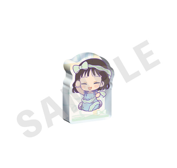 coly TV Anime "Skip and Loafer" Mini Chara Ribbon Series Mini Acrylic Block Organdy ver. (Mitsumi Iwakura) Bild 1
