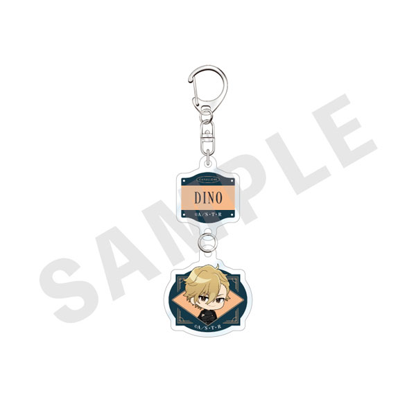 coly "Reborn!" Mini Chara 2-part Acrylic Keychain Black Knit Coordinate ver. (Dino (10 Years Later))