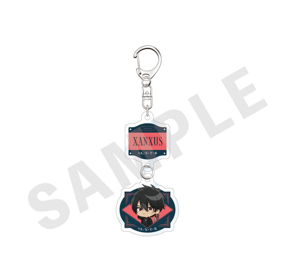 coly "Reborn!" Mini Chara 2-part Acrylic Keychain Black Knit Coordinate ver. (XANXUS (10 Years Later))