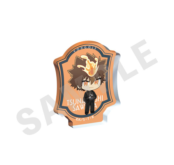 coly "Reborn!" Mini Chara Mini Diecut Acrylic Block Black Knit Coordinate ver. (Tsunayoshi Sawada)