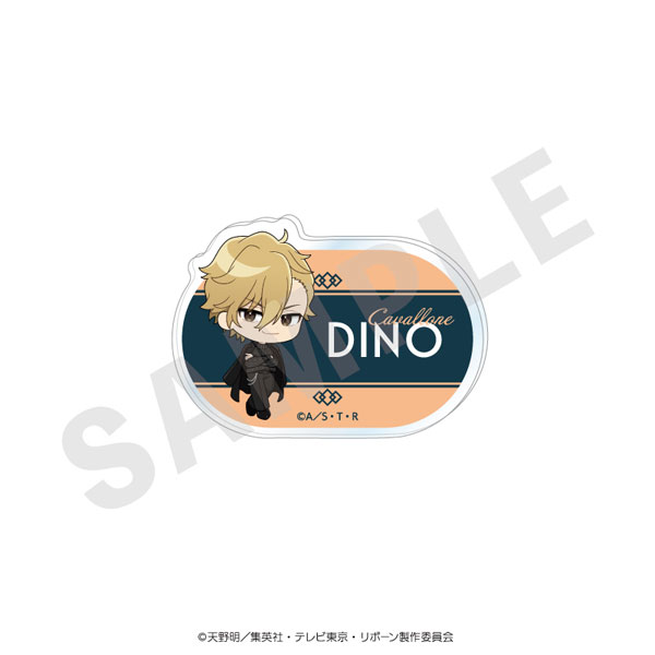 coly "Reborn!" Mini Chara Name Badge Black Knit Coordinate ver. (Dino (10 Years Later))
