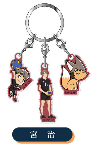 Hasepro 3-part Acrylic Keychain Haikyuu!! 07 Osamu Miya รูปภาพ 1