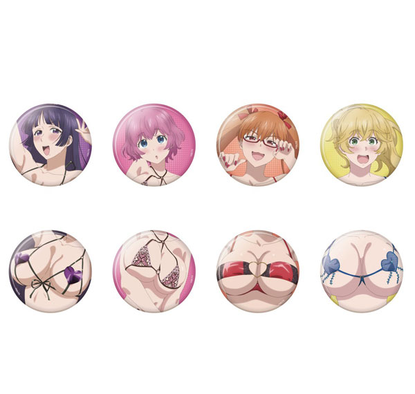 Aniplus Ookii Onnanoko wa Suki desuka? Trading BIG Tin Badge Complete Set รูปภาพ 1