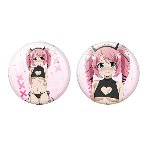 Aniplus Gushing over Magical Girls 75mm Tin Badge 2pcs. Set Haruka Hanabishi (Succubus ver) imagen 1