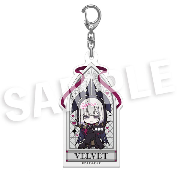 DMM.com "THE RIBBON HERO" Furefriends Acrylic Keychain Velvet