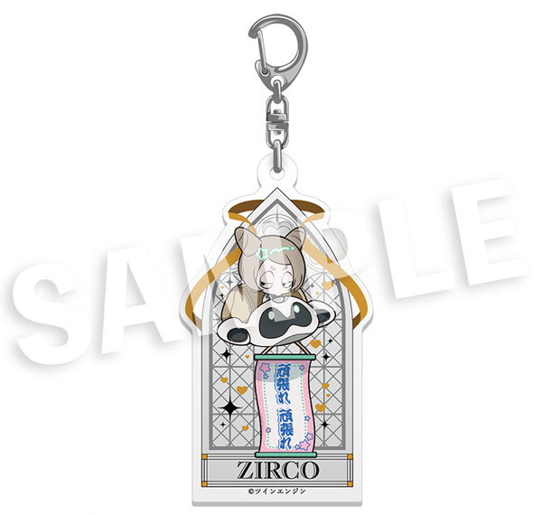 DMM.com "THE RIBBON HERO" Furefriends Acrylic Keychain Zirco