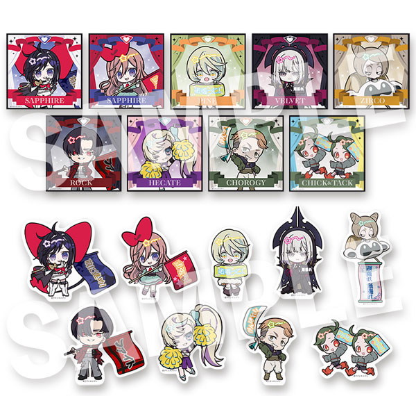 DMM.com "THE RIBBON HERO" Trading Furefriends Sticker 9Pack Set Bild 1