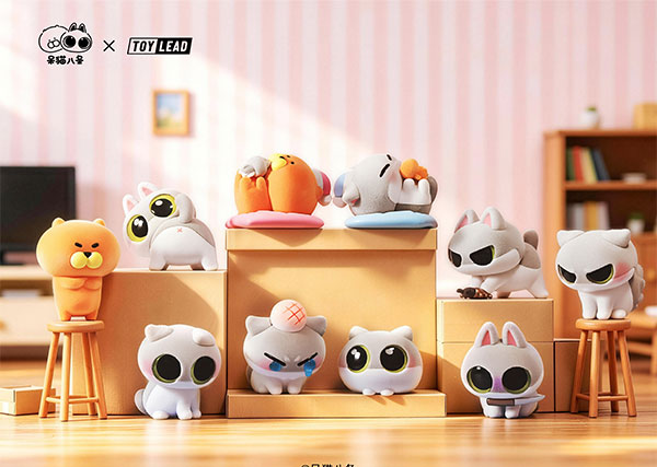 TOY LEAD Daimao Eight Classic Meme Series Flocked Figure 8Pack BOX