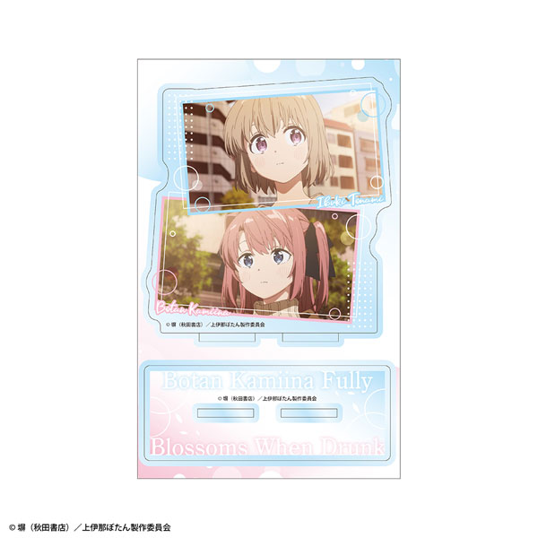 ATFES TV Anime "Botan Kamiina Fully Blossoms When Drunk" Acrylic Chara Stand Ibuki Tonami & Botan Kamiina