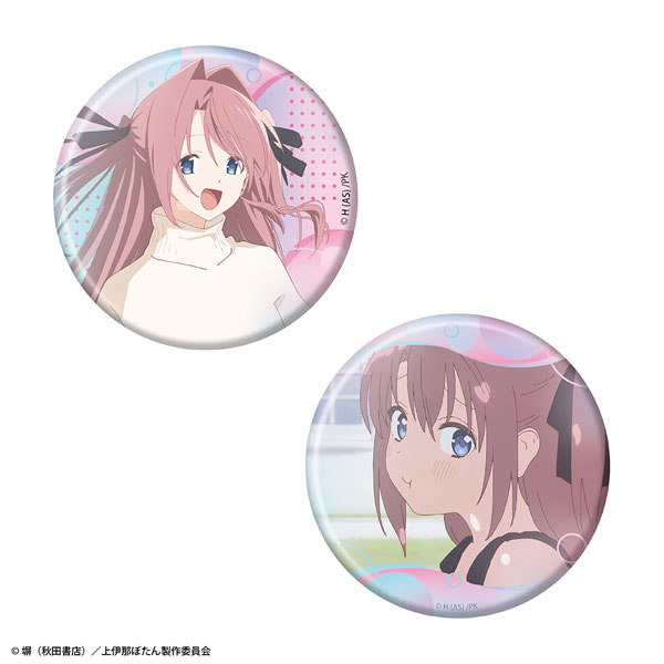 ATFES TV Anime "Botan Kamiina Fully Blossoms When Drunk" Aurora Tin Badge 2pc. Set Botan Kamiina รูปภาพ 1