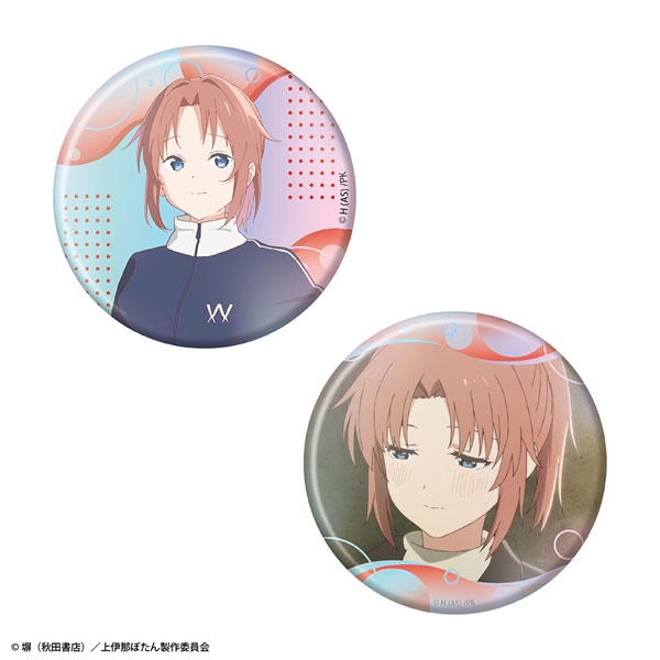 ATFES TV Anime "Botan Kamiina Fully Blossoms When Drunk" Aurora Tin Badge 2pc. Set Akane Yusa Bild 1