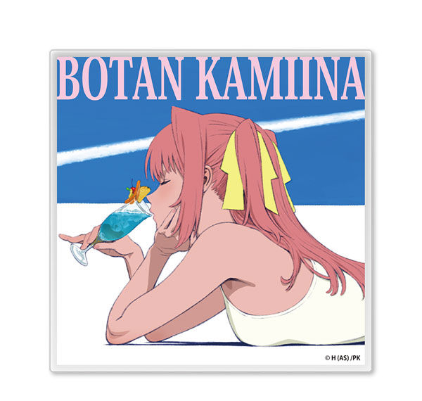ATFES TV Anime "Botan Kamiina Fully Blossoms When Drunk" Acrylic Coaster Botan Kamiina รูปภาพ 1