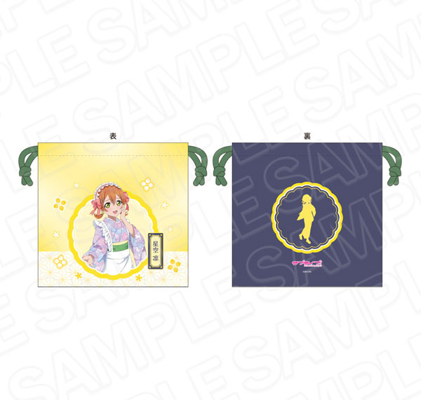 Contents Seed Love Live! Satin Drawstring Bag Rin Hoshizora Japanese Cafe ver. 圖片 1