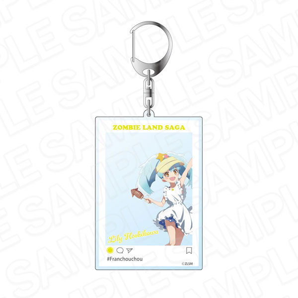 Contents Seed Movie "Zombie Land Saga Yumeginga Paradise" SNS Style Acrylic Keychain Lily Hoshikawa Summer Beach Hut ver. Bild 1