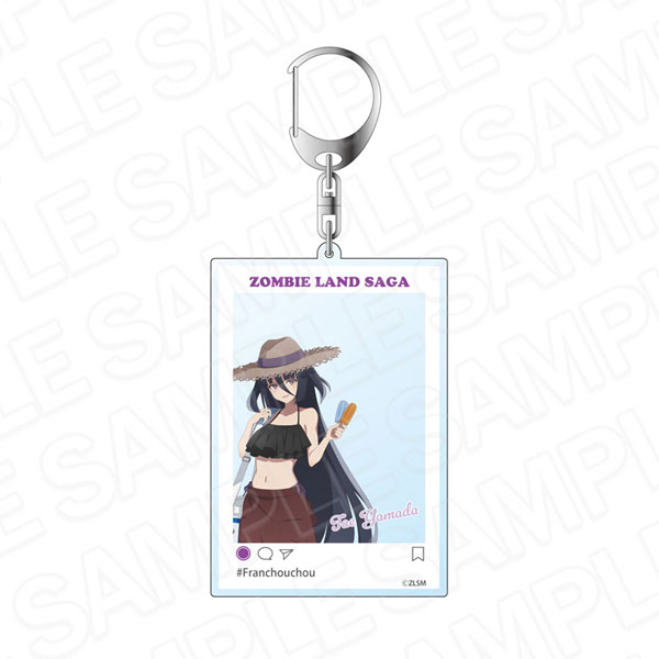 Contents Seed Movie "Zombie Land Saga Yumeginga Paradise" SNS Style Acrylic Keychain Tae Yamada Summer Beach Hut ver. Bild 1