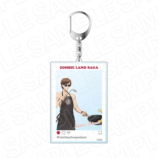 Contents Seed Movie "Zombie Land Saga Yumeginga Paradise" SNS Style Acrylic Keychain Koutarou Tatsumi Summer Beach Hut ver. imagen 1