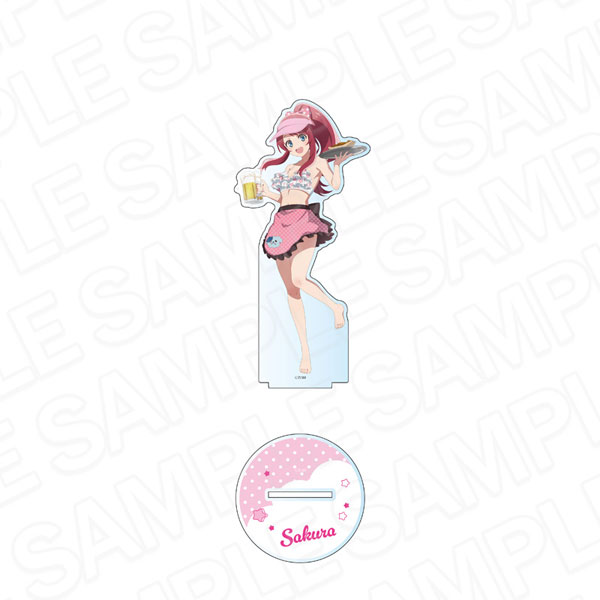 Contents Seed Movie "Zombie Land Saga Yumeginga Paradise" Deka Acrylic Stand Sakura Minamoto Summer Beach Hut ver.