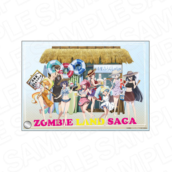 Contents Seed Movie "Zombie Land Saga Yumeginga Paradise" Mini Acrylic Art Summer Beach Hut ver.