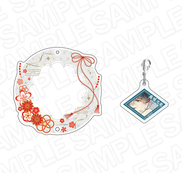 Contents Seed Ikemen Sengoku: Toki wo Kakeru Koi -Eien- Tin Badge Holder w/Acrylic Charm Saizou Kirigakure 11th Anniversary ver. รูปภาพ 1