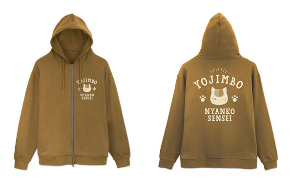 COSPA Natsume Yuujinchou Nyanko Sensei Youjinbou Zip Hoodie /COYOTE-XL hình ảnh 1