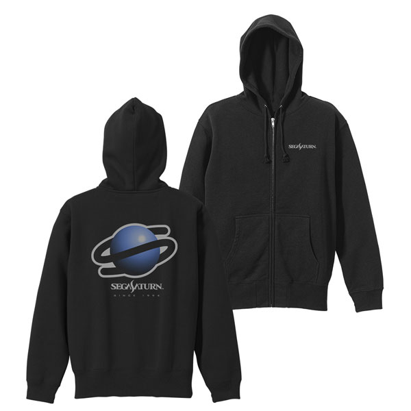 COSPA Sega Saturn Logo Zip Hoodie Ver.2.0/BLACK-L