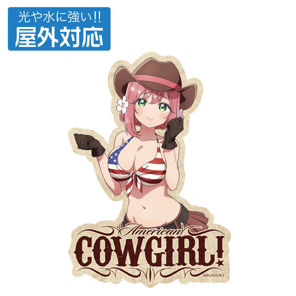 COSPA "The 100 Girlfriends Who Really, Really, Really, Really, Really Love You" New Illustration Hakari Hanazono Outdoor Compatible Sticker Cowgirl Ver. imagen 1