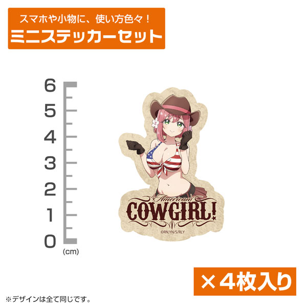 COSPA "The 100 Girlfriends Who Really, Really, Really, Really, Really Love You" New Illustration Hakari Hanazono Mini Sticker Set Cowgirl Ver. gambar 1