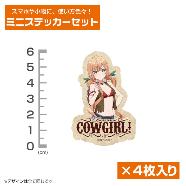 COSPA "The 100 Girlfriends Who Really, Really, Really, Really, Really Love You" New Illustration Karane Inda Mini Sticker Set Cowgirl Ver.