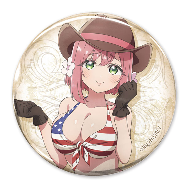 COSPA "The 100 Girlfriends Who Really, Really, Really, Really, Really Love You" New Illustration Hakari Hanazono 65mm Tin Badge Cowgirl Ver.