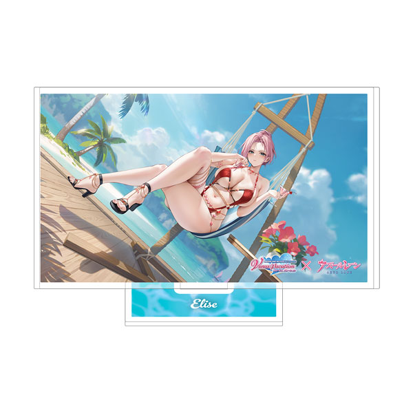 Koei Tecmo Games [Exclusive Sale] Azur Lane x DEAD OR ALIVE Xtreme Venus Vacation Mini Acrylic Stand Plate Elise รูปภาพ 1