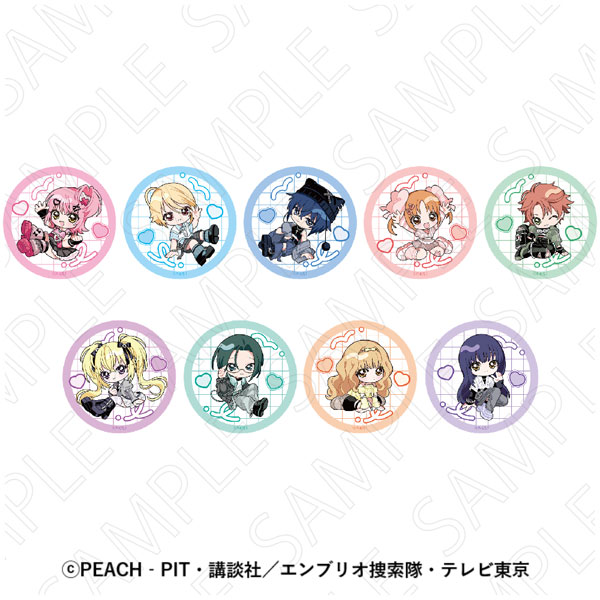 TOKYOGETS TV Anime "Shugo-chara!" Trading Tin Badge 9 Item Set