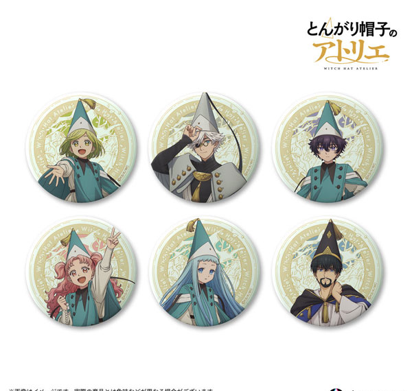 Anique Witch Hat Atelier Trading Glow-in-the-Dark Tin Badge 6Pack BOX Bild 1