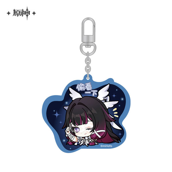 miHoYo Genshin Impact Chibi Stamp Series Acrylic Strap Columbina image 1