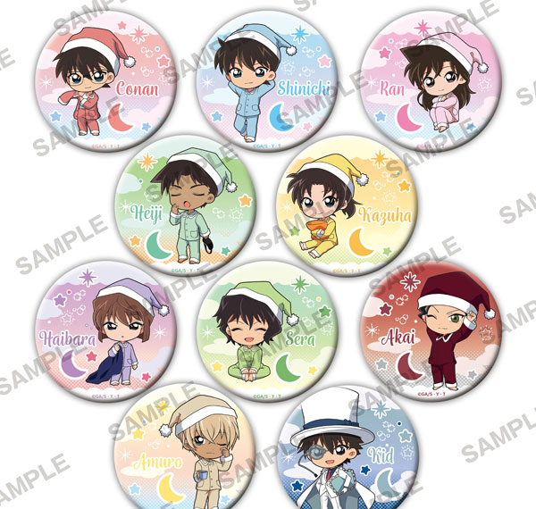 KADOKAWA Detective Conan Niitengo Tin Badge Collection - Pajama Ver. 10Pack BOX Bild 1