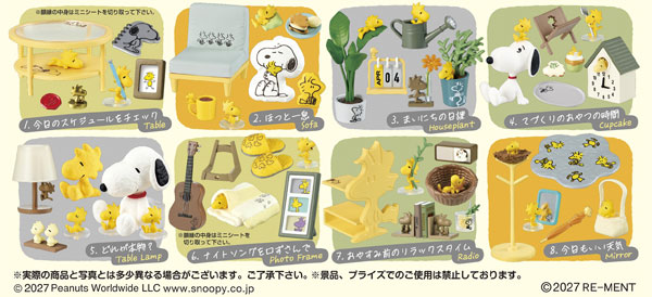 RE-MENT Snoopy Woodstock's Happy Tiny Time! 8Pack BOX