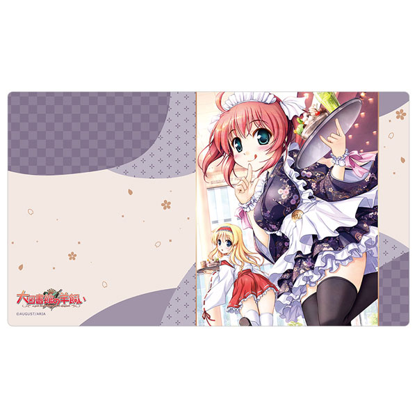 Curtain Damashii [Daitoshokan no Hitsujikai] Rubber Mat (Kana Suzuki & Nagi Kodachi / Waitress)