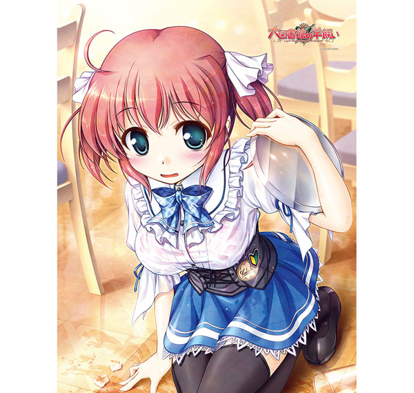 Curtain Damashii [Daitoshokan no Hitsujikai] B2 Wall Scroll (Nagi Kodachi / Apillio Uniform) Double Suede