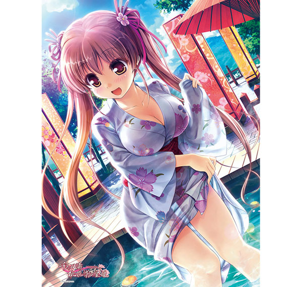 Curtain Damashii [Sen no Hatou, Tsukisome no Kouki] B2 Wall Scroll (Kotone Shiinoha / Water Fun) Double Suede