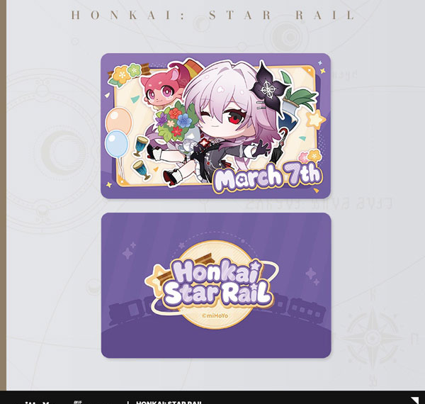 miHoYo Honkai: Star Rail Autumn Celebration Series Chibi Collectible Card - March 7th