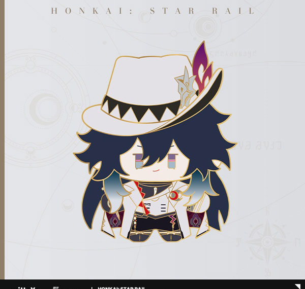 miHoYo Honkai: Star Rail Chibi Series Metal Badge - Ashveil รูปภาพ 1