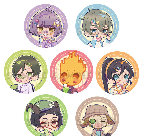Parflette [TV Anime "Tasokare Hotel"] Trading Tin Badge (Retro Pop) 7Pack BOX รูปภาพ 1