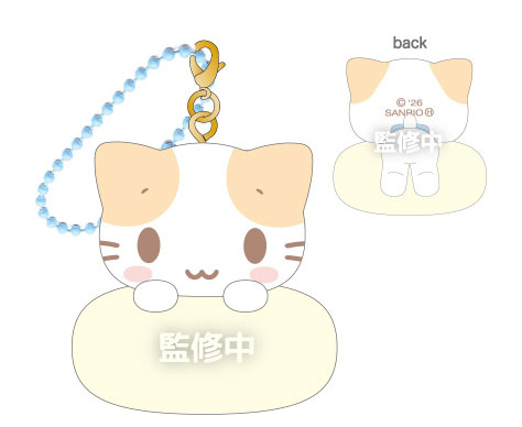 TCP Mashumaro mitaina fuwafuwa nyanko Flocked Mascot Lying Down รูปภาพ 1
