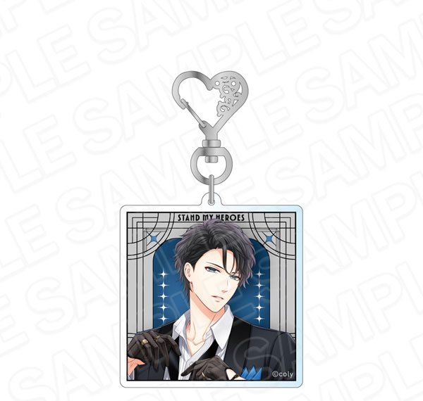 Contents Seed Stand My Heroes Hologram Acrylic Keychain Hands in Black Itsuki Aoyama