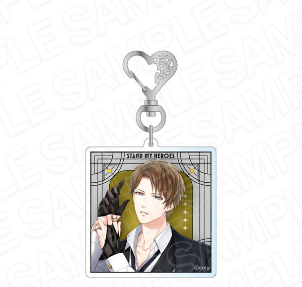 Contents Seed Stand My Heroes Hologram Acrylic Keychain Hands in Black Shun Imaoji รูปภาพ 1