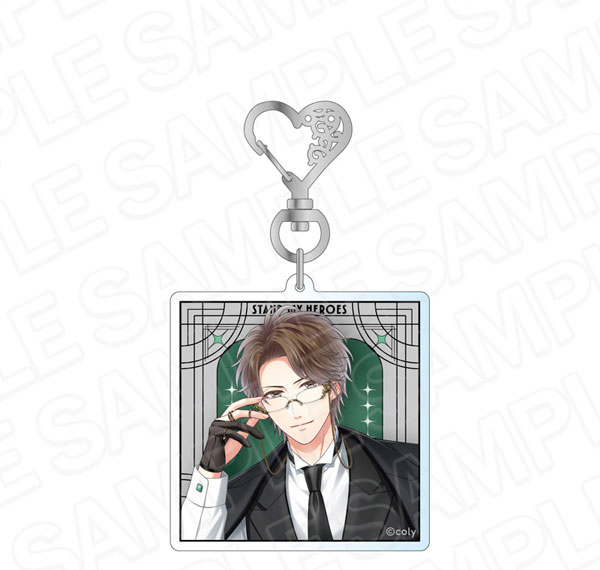Contents Seed Stand My Heroes Hologram Acrylic Keychain Hands in Black Haru Natsume รูปภาพ 1