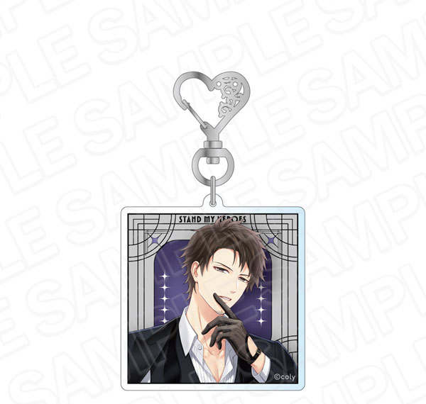 Contents Seed Stand My Heroes Hologram Acrylic Keychain Hands in Black Satoru Watabe รูปภาพ 1