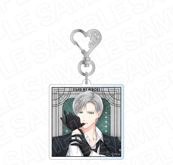 Contents Seed Stand My Heroes Hologram Acrylic Keychain Hands in Black Sosei Arakida Bild 1