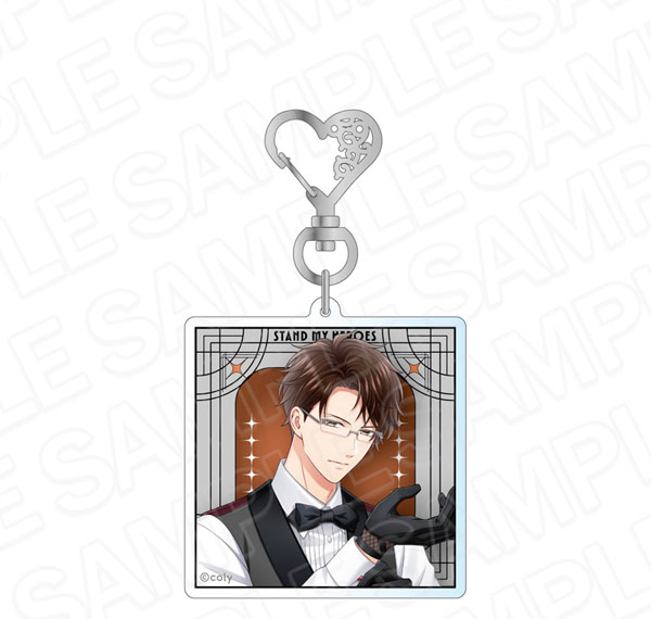 Contents Seed Stand My Heroes Hologram Acrylic Keychain Hands in Black Tsukasa Asagiri Bild 1