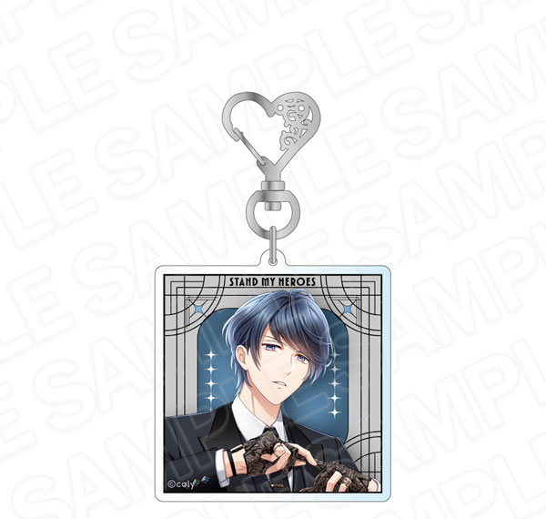 Contents Seed Stand My Heroes Hologram Acrylic Keychain Hands in Black Aki Kagura รูปภาพ 1
