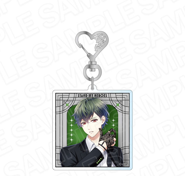 Contents Seed Stand My Heroes Hologram Acrylic Keychain Hands in Black Keita Maki Bild 1